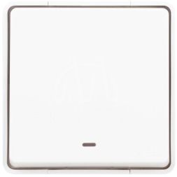 Выключатель Эксперт 11-1502-01 с подсветкой IP55 10АХ-250В ОУ бел. Эра Б0063305