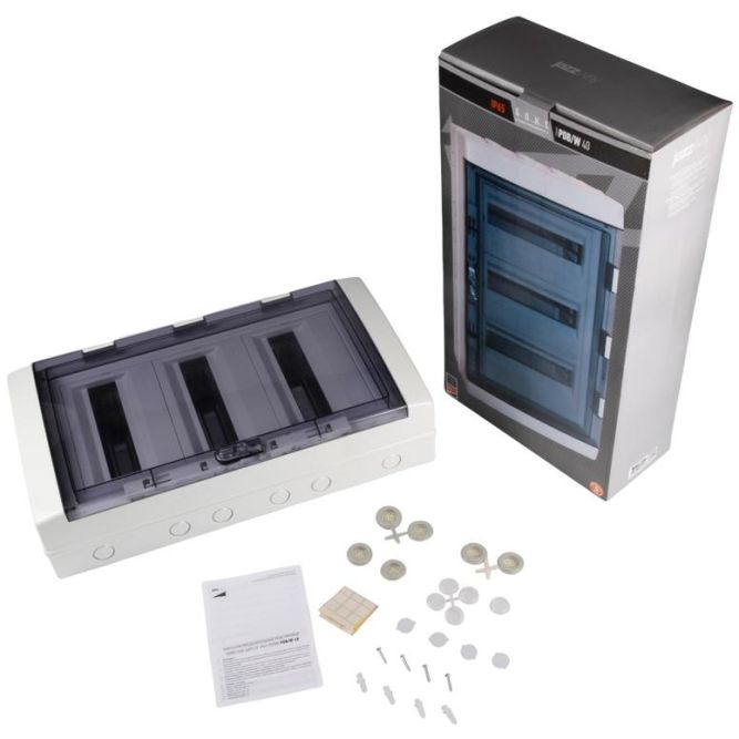 Бокс модульный накладной PDB/W 4036 GR (ЩРН-ПГ-36) IP65 пластик. Pro JazzWay 5072169