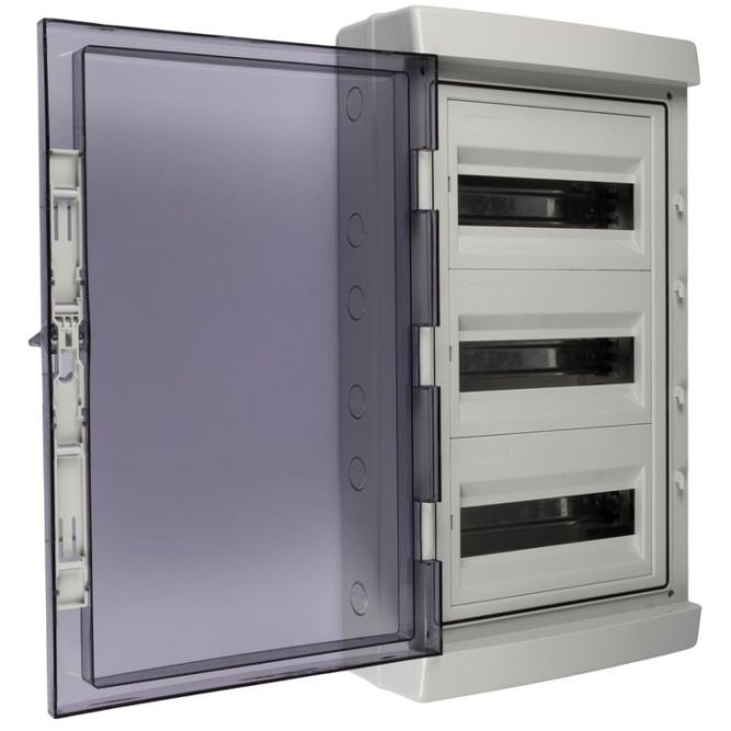 Бокс модульный накладной PDB/W 4036 GR (ЩРН-ПГ-36) IP65 пластик. Pro JazzWay 5072169