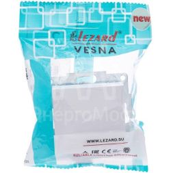 Механизм выключателя1кл. СП с индик. VESNA бел. LEZARD 742-0288-111