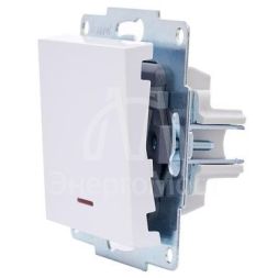 Механизм выключателя1кл. СП с индик. VESNA бел. LEZARD 742-0288-111