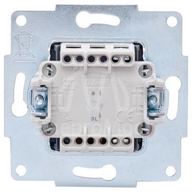 Механизм выключателя1кл. СП с индик. VESNA бел. LEZARD 742-0288-111