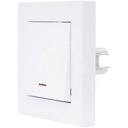 Механизм выключателя1кл. СП с индик. VESNA бел. LEZARD 742-0288-111