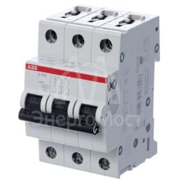 Выключатель автоматический модульный 3п C 25А 6кА S203 C25 ABB 2CDS253001R0254