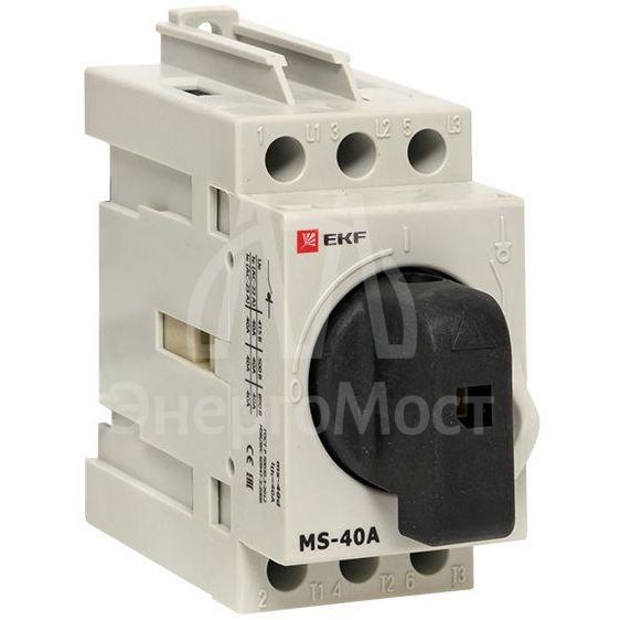 Рубильник мод. 3п MS-40A на DIN-рейку EKF ms-40d