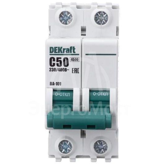Выключатель автоматический модульный 2п C 50А 4.5кА ВА-101 SchE 11071DEK