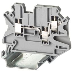 Клемма проходная винтовой зажим 3 точки подключения 2.5 кв.мм сер. DKC TUR-2.5-TWIN