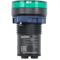 Индикатор сигнальный со встроенным диодом 9-24В зел. DKC M22L-F24GPP