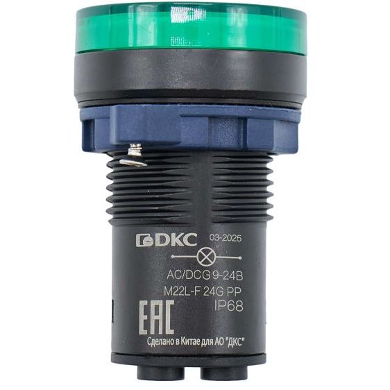 Индикатор сигнальный со встроенным диодом 9-24В зел. DKC M22L-F24GPP