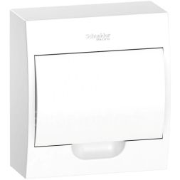 Бокс ОП Easy9 навес. с бел. двер. 1 ряд 8мод IP40 IK07 63А 2 клеммы SchE EZ9E108P2SRU