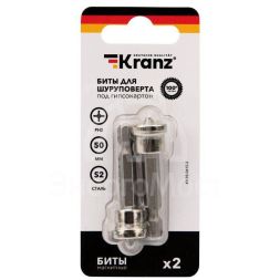 Бита для шуруповерта PH2х50мм под гипсокартон (уп.2шт) Kranz KR-92-0415-2