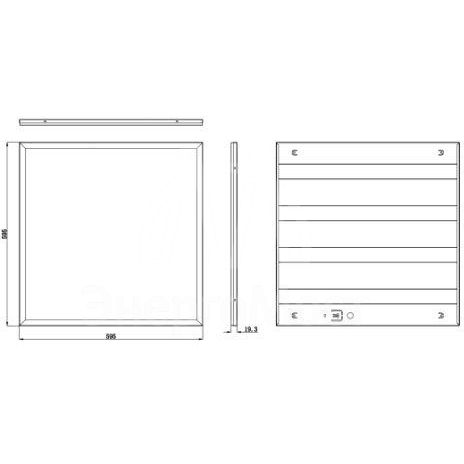 Светильник светодиодный SPO-6-72-6K-M 72Вт 6500К 6500Лм IP40 595х595х19 матов. с проводом Эра Б0061296