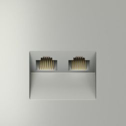 Розетка компьютерная 2-м СП S70 RJ45 + RJ45 кат.6 механизм сталь Voltum VLS060205