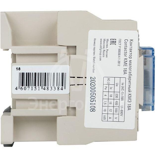 Контактор КМЭ 18А 380В 1NO EKF ctr-s-18-380