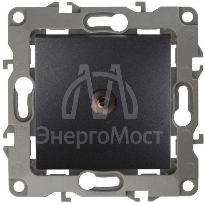 Розетка телевизионная одиночная TV 1мод. Эра12 12-3101-05 IP20 антрацит Эра Б0014709