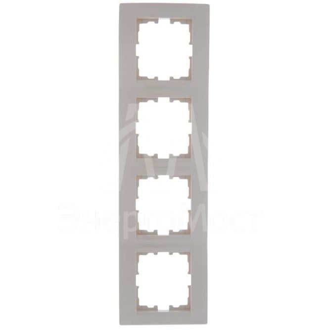 Рамка 4-м Karina горизонт. крем. LEZARD 707-0300-149