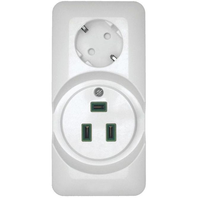 Розетка 2-м ОП Прима 250В комбин. для электроплит бел. (опт. упак) SchE RA32-211R-B