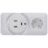 Розетка 2-м ОП Прима 250В комбин. для электроплит бел. (опт. упак) SchE RA32-211R-B