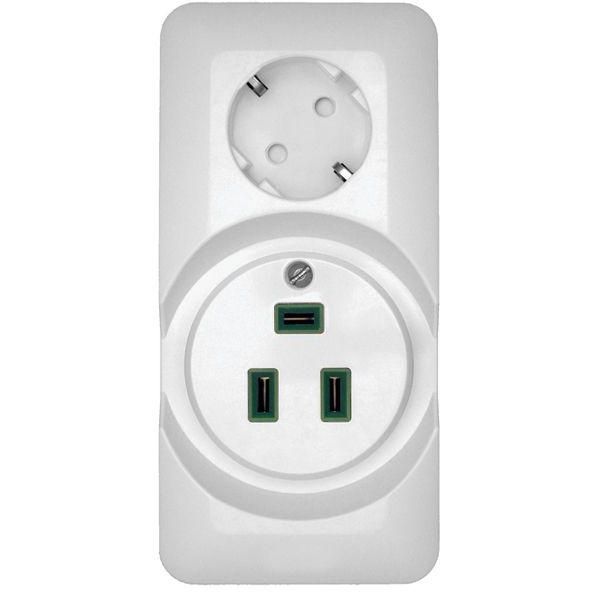 Розетка 2-м ОП Прима 250В комбин. для электроплит бел. (опт. упак) SchE RA32-211R-B