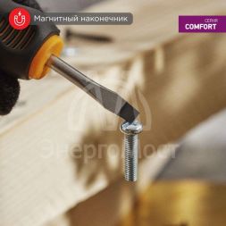 Отвертка шлицевая SL 6х40мм двухкомпонентн. рукоятка Rexant 12-4725