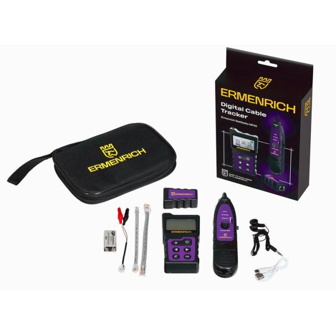 Тестер кабельный многофункциональный NetGeeks NP40 фиолет. Ermenrich 84549