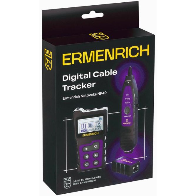 Тестер кабельный многофункциональный NetGeeks NP40 фиолет. Ermenrich 84549