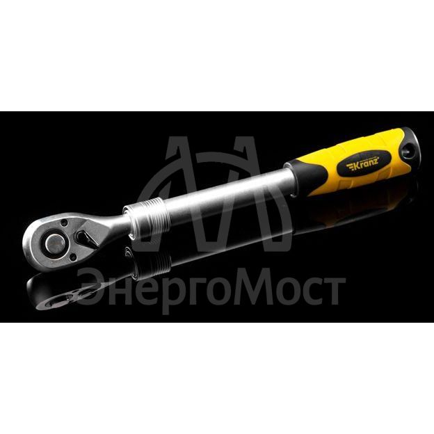 Ключ телескопический трещоточный 1/2 330-460мм CrV двухкомпонентн. рукоятка Kranz KR-12-8411
