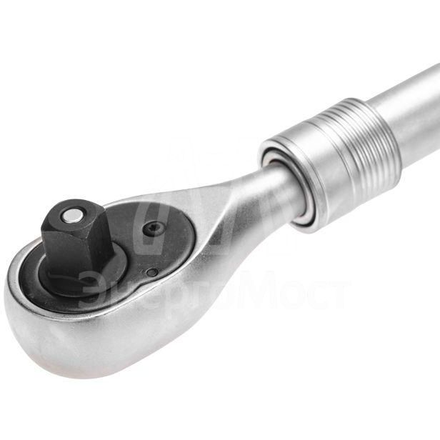 Ключ телескопический трещоточный 1/2 330-460мм CrV двухкомпонентн. рукоятка Kranz KR-12-8411