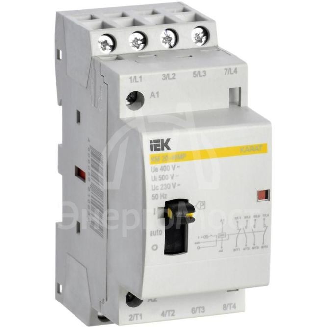 Контактор модульный КМ20-40МР AC с ручным управ. KARAT IEK MKK12-20-40