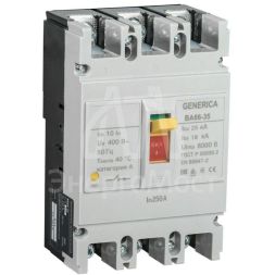 Выключатель автоматический 3п 250А 25кА ВА66-35 GENERICA IEK SAV30-3-0250-G