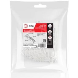 Дюбель-хомут 6-12мм для плоского кабеля NO-225-221 бел. (уп.10шт) Эра Б0066262