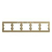 Рамка 5-м Glossa горизонт. титан SchE GSL000405