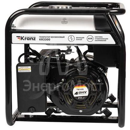 Генератор бензиновый KR3300 3.3кВт 230В 15л ручной стартер KRANZ KR-16-1133
