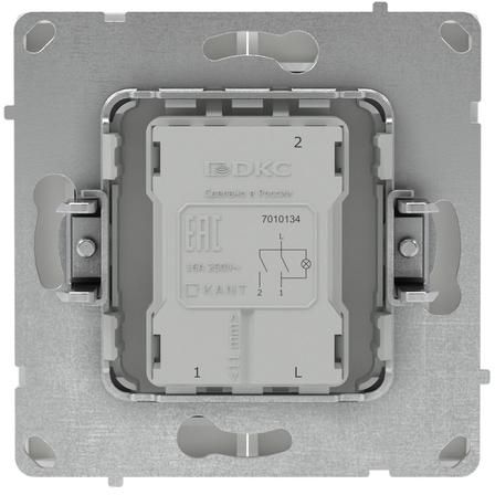 Выключатель 2-кл. KANT с подсветкой бел. песок DKC 7010134