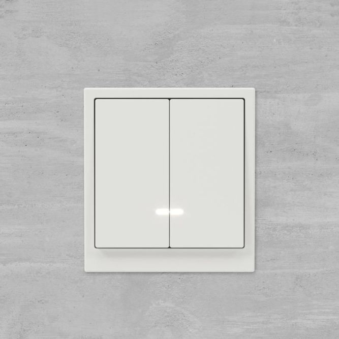 Выключатель 2-кл. KANT с подсветкой бел. песок DKC 7010134