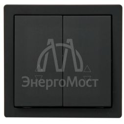 Выключатель 2-клав. проходной LETO черн. бархат LEZARD 752-4200-106