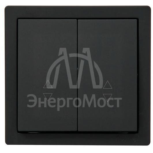 Выключатель 2-клав. проходной LETO черн. бархат LEZARD 752-4200-106