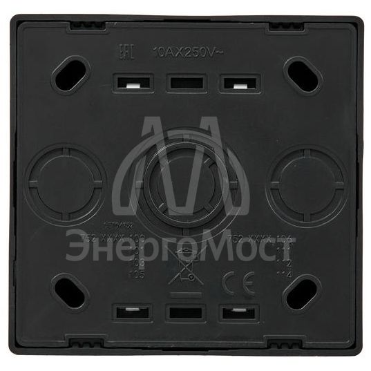 Выключатель 2-клав. проходной LETO черн. бархат LEZARD 752-4200-106