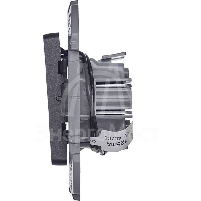 Выключатель 2-кл. Inspiria 250В 10AX с подсветкой / индикацией антрацит Leg 673633