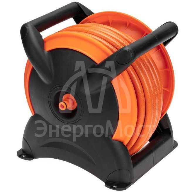 Катушка со шлангом 1/2дюйм 15м 3 коннектора 1 распылитель ЧЕТЫРЕ СЕЗОНА 62-0267