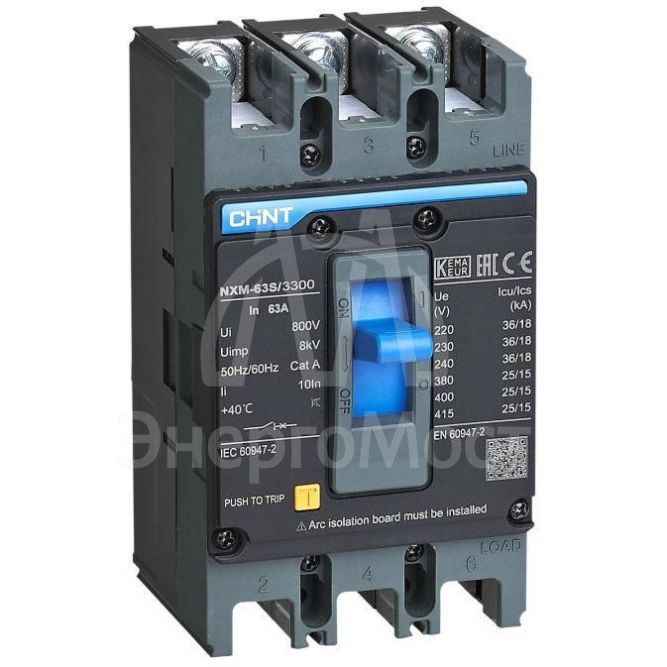 Выключатель автоматический 3п 16А 50кА NXM-63H (R) CHINT 205891