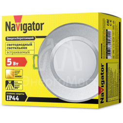 Светильник светодиодный 94 821 NDL-P1-5W-830-SL-LED 5Вт 3000К IP44 Navigator 94821