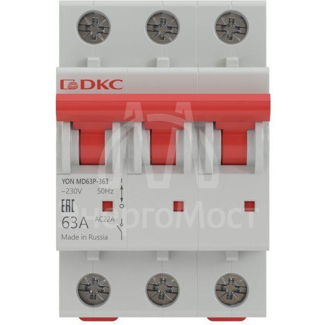 Выключатель нагрузки модульный YON MD63P-340 DKC MD63P-340