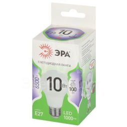 Лампа светодиодная GREEN LINE A60-10W-865-E27 GL 10Вт A60 6500К холодный бел. E27 Эра Б0067090