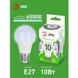 Лампа светодиодная GREEN LINE A60-10W-865-E27 GL 10Вт A60 6500К холодный бел. E27 Эра Б0067090