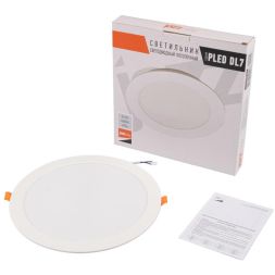 Светильник светодиодный PLED DL7 WH Downlight 24Вт 4000К 220х26мм IP54 ДВО встраив. JazzWay 5042568