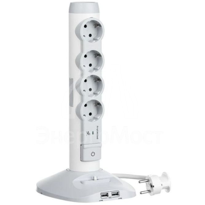 Стойка 2хUSB+microUSB+4х(2К+З) Leg 694614