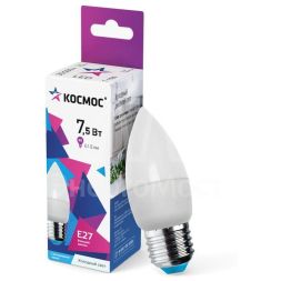 Лампа светодиодная CN 7.5Вт 220В E27 6500К КОСМОС LkecLED7.5wCNE2765