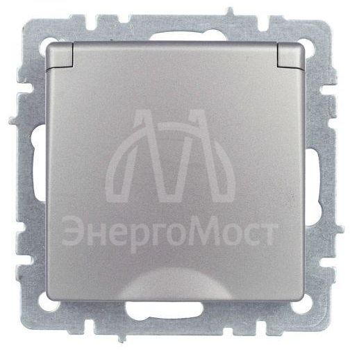 Розетка BRITE РСбш10-3-44-БрС 16А IP44 с заземл. защ. шторки с крышкой сталь IEK BR-R16-16-44-K46