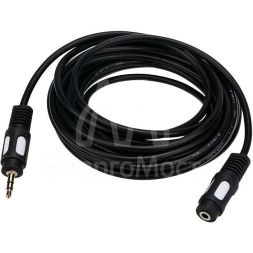 Шнур 3.5 Stereo Plug - 3.5 Stereo Jack 5м (GOLD) Rexant 17-4016